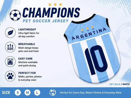 Stylish Pet Soccer Jersey - Perfect Game Day Outfit for Small to Medium Dogs and Cats!