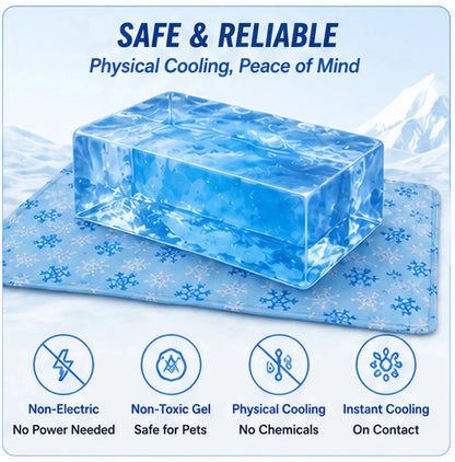 Ultimate Washable Pet Cooling Pad - No Gel, No Electricity, Non-Slip Summer Bed for Dogs & Cats, Waterproof Ice Silk, Perfect for Couch & Crate (Sizes S-L)