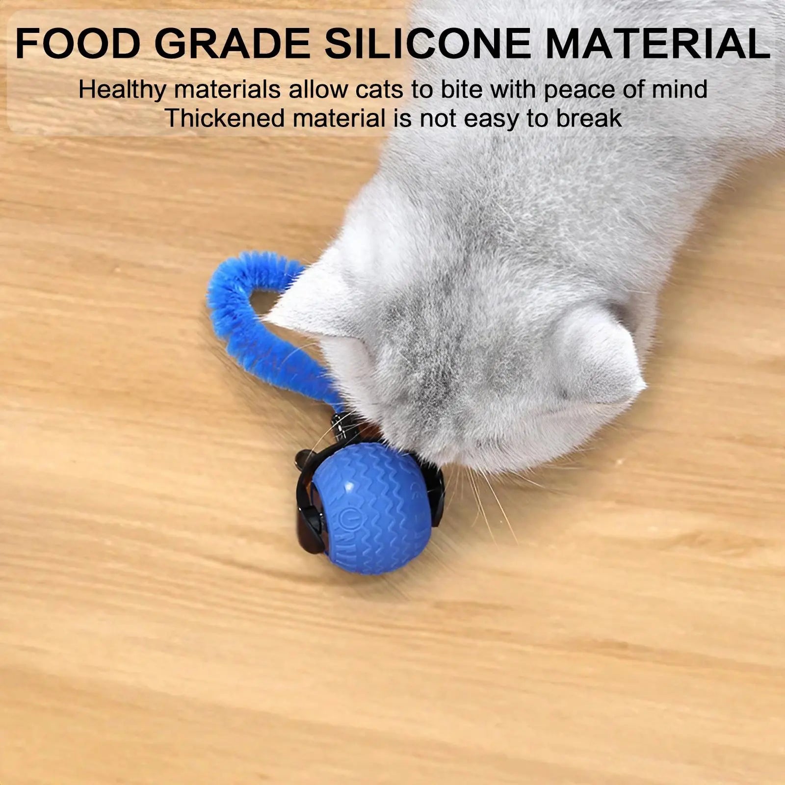 Rechargeable Interactive Cat Toy Ball - Fun & Durable Teaser for Indoor Play & Exercise (1 or 2 Count)