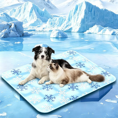 Ultimate Washable Pet Cooling Pad - No Gel, No Electricity, Non-Slip Summer Bed for Dogs & Cats, Waterproof Ice Silk, Perfect for Couch & Crate (Sizes S-L)