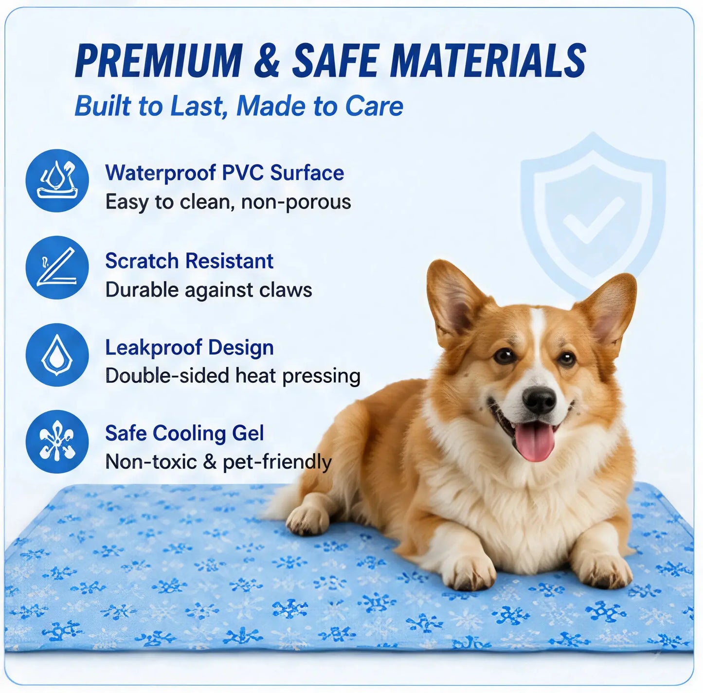 Ultimate Washable Pet Cooling Pad - No Gel, No Electricity, Non-Slip Summer Bed for Dogs & Cats, Waterproof Ice Silk, Perfect for Couch & Crate (Sizes S-L)
