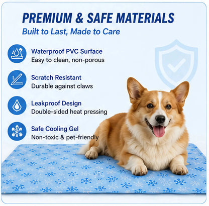 Ultimate Washable Pet Cooling Pad - No Gel, No Electricity, Non-Slip Summer Bed for Dogs & Cats, Waterproof Ice Silk, Perfect for Couch & Crate (Sizes S-L)