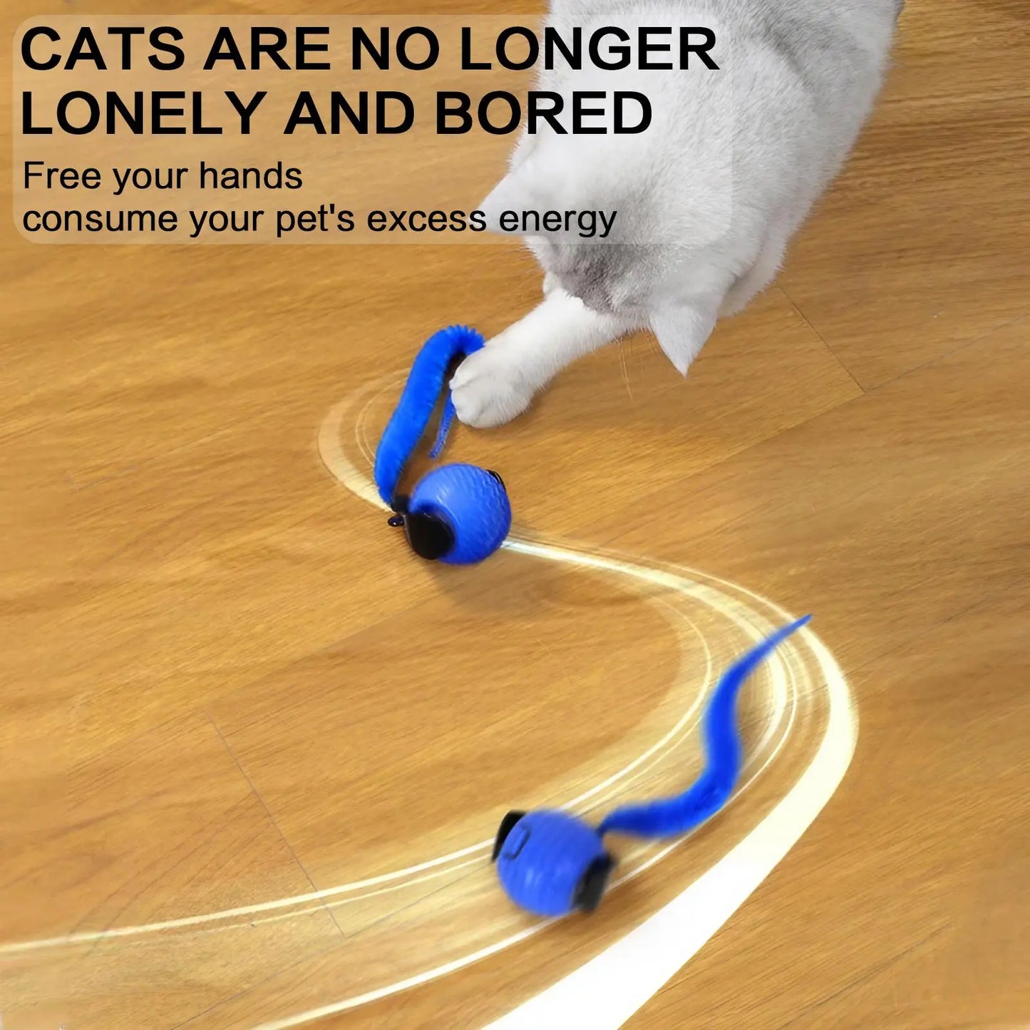 Rechargeable Interactive Cat Toy Ball - Fun & Durable Teaser for Indoor Play & Exercise (1 or 2 Count)