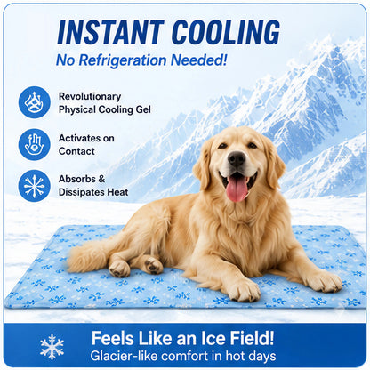 Ultimate Washable Pet Cooling Pad - No Gel, No Electricity, Non-Slip Summer Bed for Dogs & Cats, Waterproof Ice Silk, Perfect for Couch & Crate (Sizes S-L)
