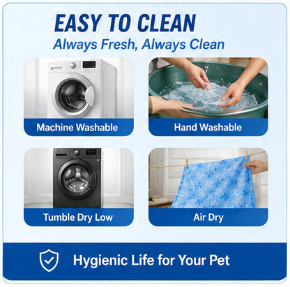 Ultimate Washable Pet Cooling Pad - No Gel, No Electricity, Non-Slip Summer Bed for Dogs & Cats, Waterproof Ice Silk, Perfect for Couch & Crate (Sizes S-L)