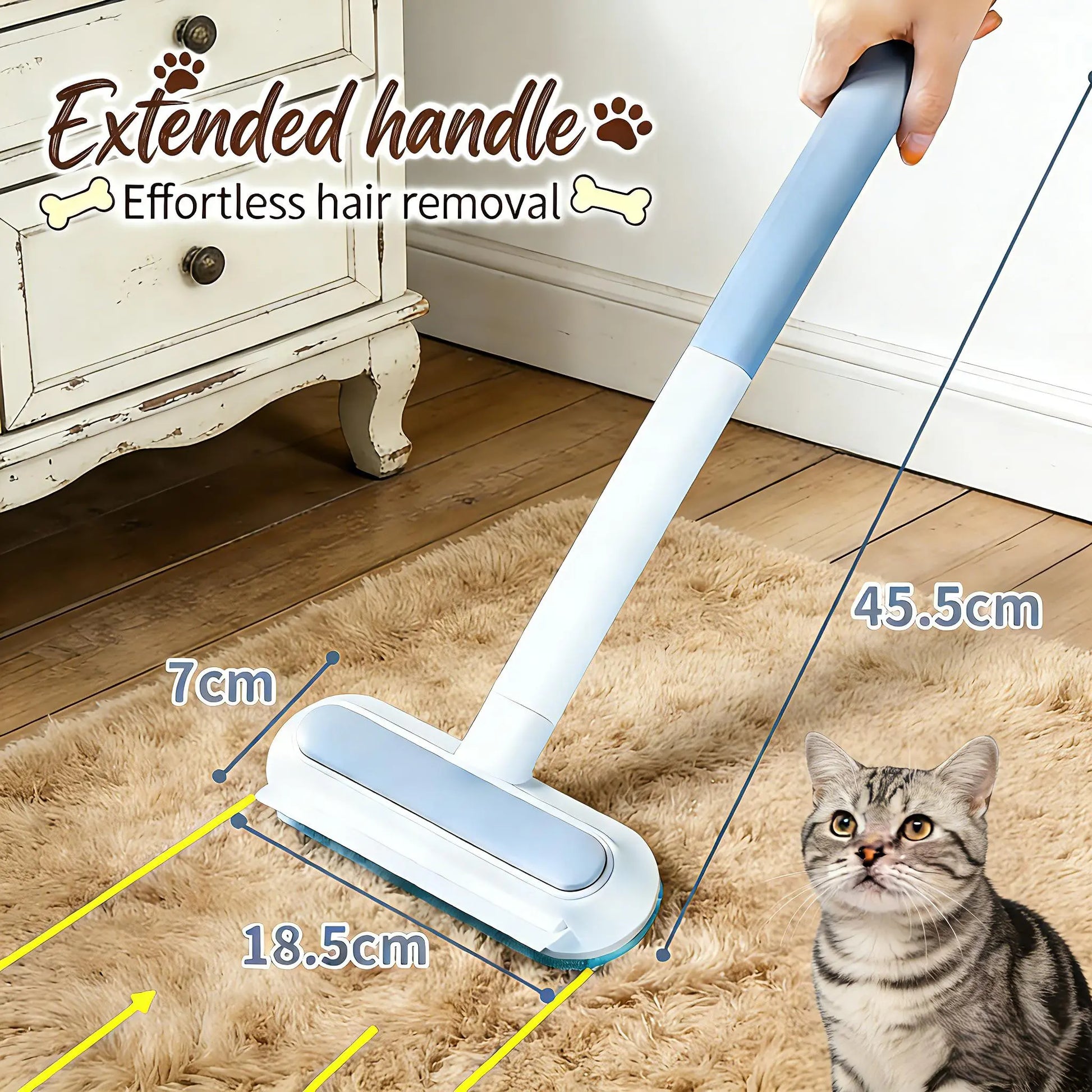 Ultimate 4-In-1 Pet Fur Remover Brush & Washable Cleaning Gloves Set for Effortless Indoor Hair Removal
